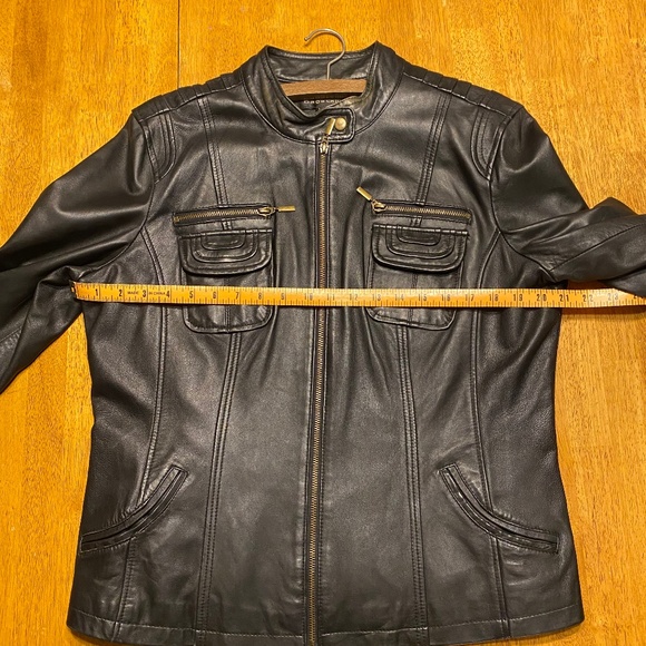 Bagatelle distressed black leather jacket Women’s XL - Picture 8 of 8